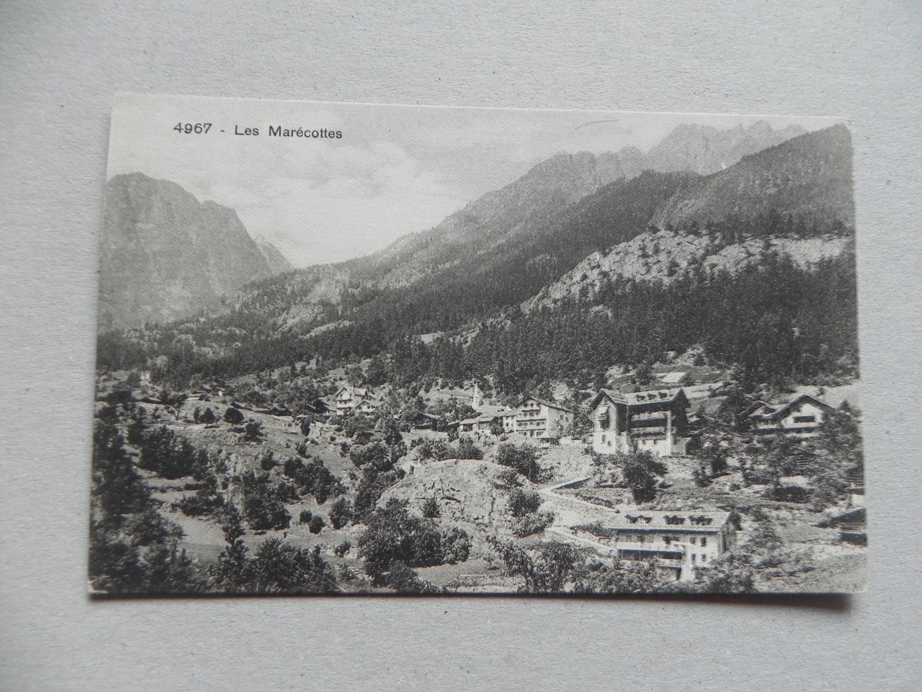 Cartoline postali: Karte Les Marécottes Martigny VS 1920 – Usato da Siebnen venduto da krimsie