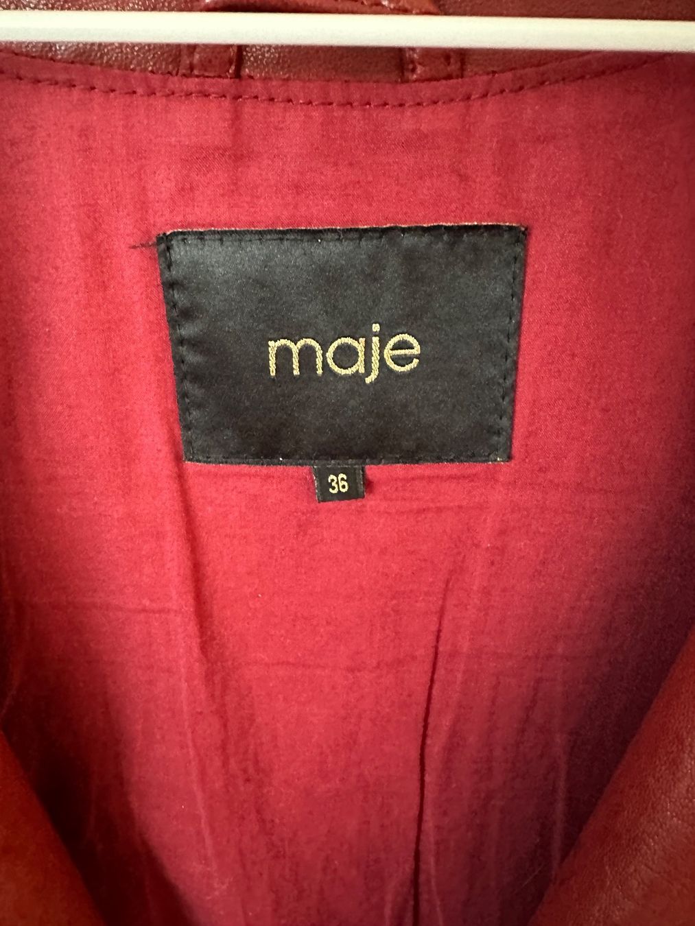 Maje Giacche: Bordeauxrote Lederjacke von maje – Usato da Dübendorf venduto da suv_7dsx 1
