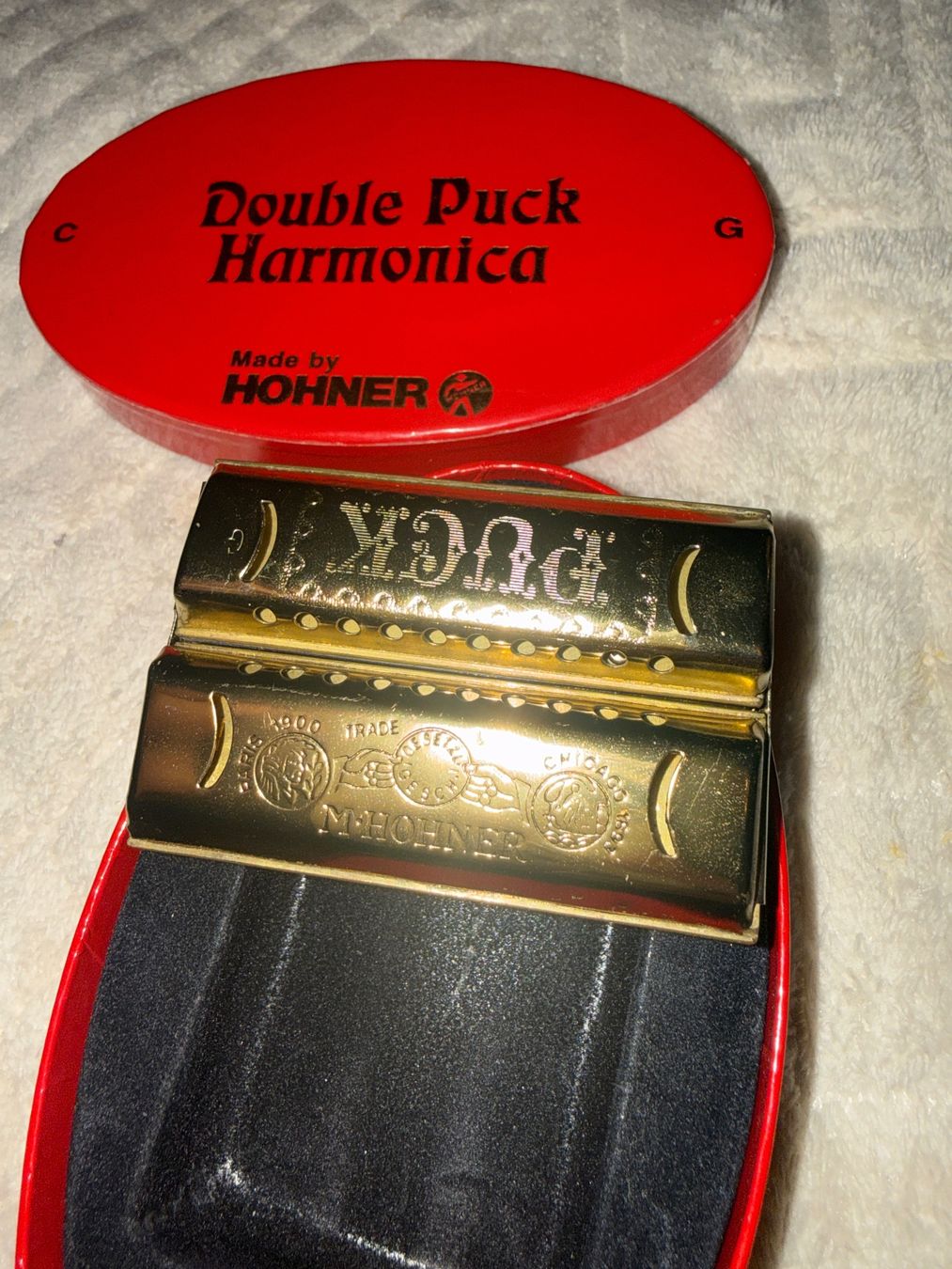 Hohner Strumenti musicali: Hohner Double Puck Harmonica im Etui guter Zustand – Usato da Emmenbrücke venduto da D00na8893 1