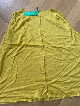 Bluse Benetton, gelb, Grösse L - NEU