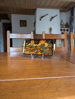 Reber Keramik Platte mit Trachtenmädchen, Handbemalt