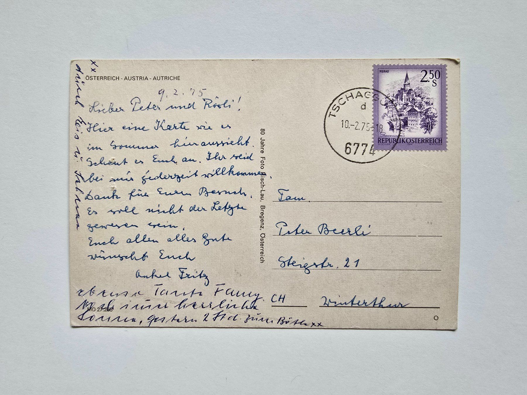 Cartoline postali: AK Schruns-Tschagguns – Usato da Dättlikon venduto da Wundertuete_ 1