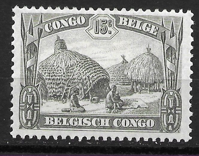 Tutti i francobolli: Belgisch-Kongo 1931: Kraal – Usato da Zürich venduto da Rainstamps