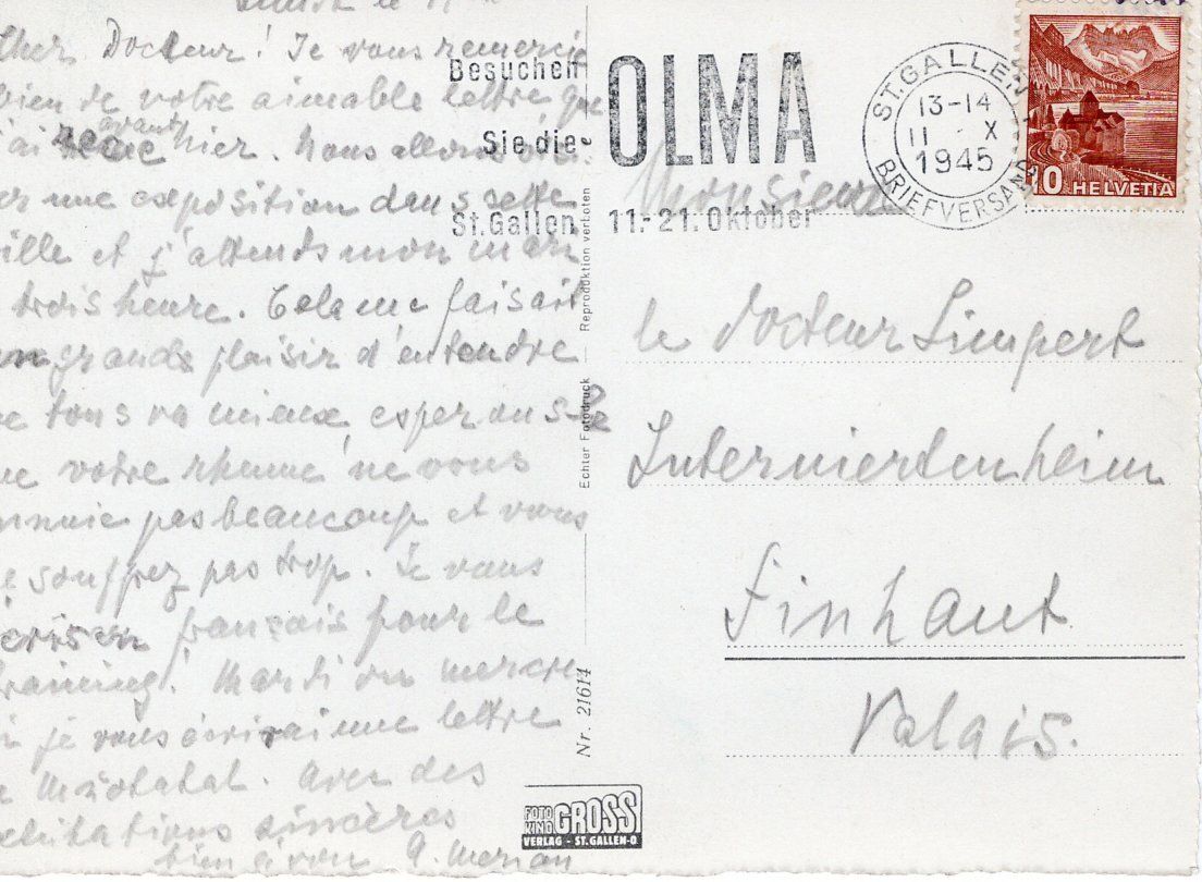 Cartoline postali: St. Gallen gegen Osten 1945. – Usato da St. Gallen venduto da Epu 1
