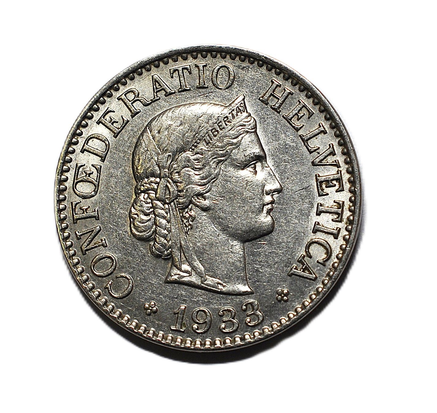 Toutes les monnaies: 10 Rappen von 1933 – D'occasion à Grabs par Fadenquarz