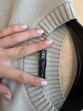Zara Pullover beige gerippt Grösse M neuwertig