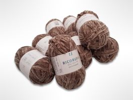 RICO DESIGN flauschiges Garn Nougat 9 Stk.