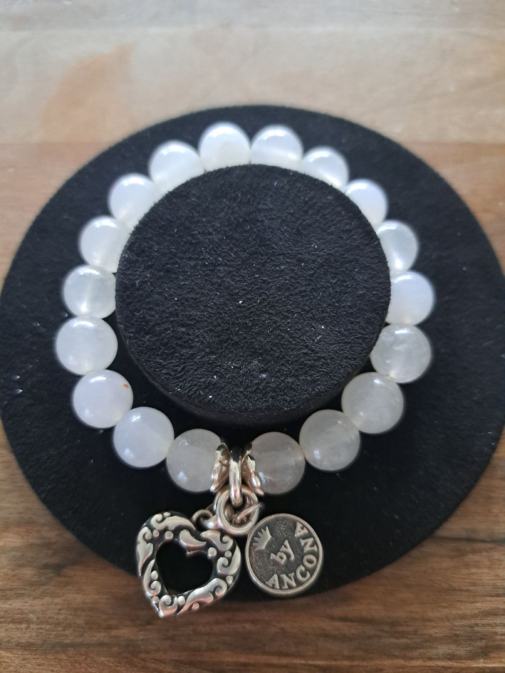 Bracciali & Braccialetti: Milchquarz Armband mit Silber Anhänger – Nuovo (secondo la descrizione) da Lachen SZ venduto da Ruki01