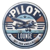 PILOT LOUNGE - Holzschild  (neu/OVP)