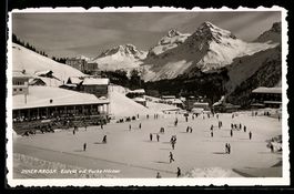 AK Inner-Arosa, Eisfeld mit Furka-Hörner