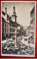 Lausanne Marche de la Patrie et Hotel de Ville - belebt