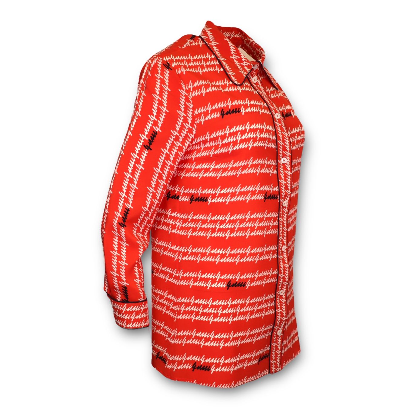 Gucci Camicette: Gucci Seidenbluse rot Gr. 40 – Usato da Binningen venduto da Designerlabels 1