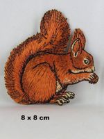 EICHHÖRNCHEN - Aufnäher - Aufbügler - Stickerei - 8x8cm