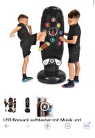 Aufblasbarer LED-Boxsack mit Musik & Bluetooth (130 x 55 cm)
