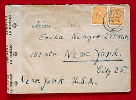 DEUTSCHLAND KÖLN ALLIIERTE BESATZUNG ZENSUR N. YORK USA 1947