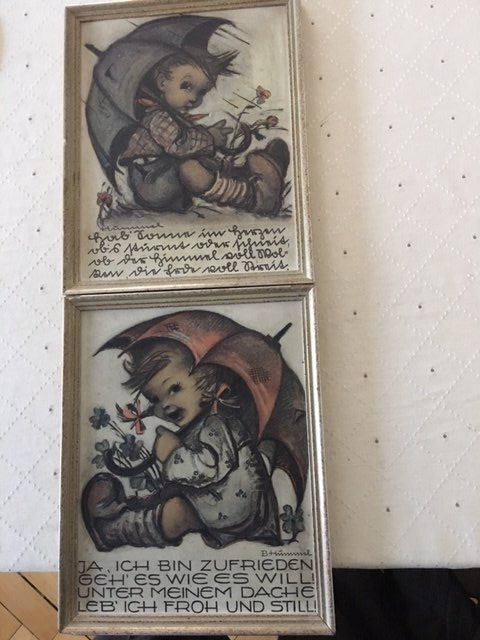 Poster & Bilder: 2 Hummel-Kinderbilder mit Rahmen, Grösse 23 x 29 cm – Gebraucht aus Zürich von AloisK03