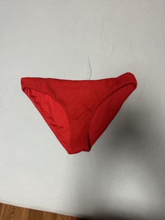Bikini Unterteil gerippt Farbe Rot