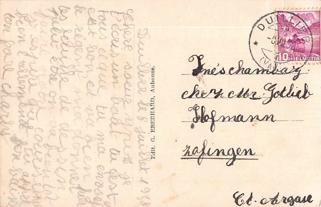 Ansichtskarten: Souvenir de DUILLIER 1938 – Gebraucht aus Winterthur von SchatzchischtliWinti 1