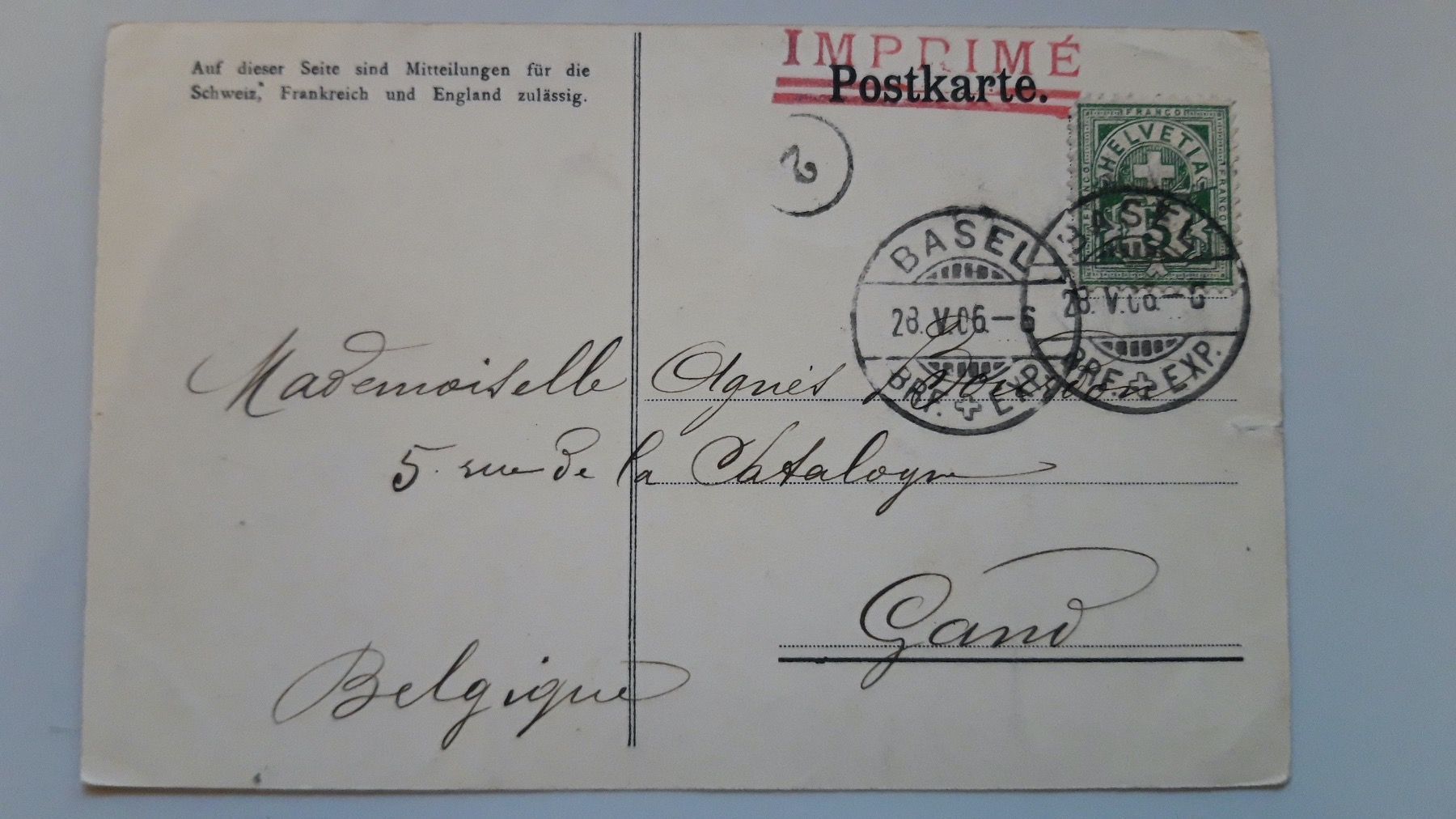 Cartoline postali: Basel Im Albanthal – Usato da Sargans venduto da nicsam1815 1