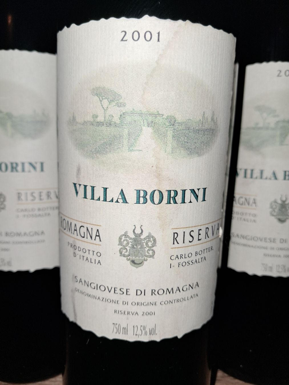 Wein: Lot de 3 Villa Borini Sangiovese di Romagna Riserva 2001 – Neu und originalverpackt aus Le locle von juliensaran 1