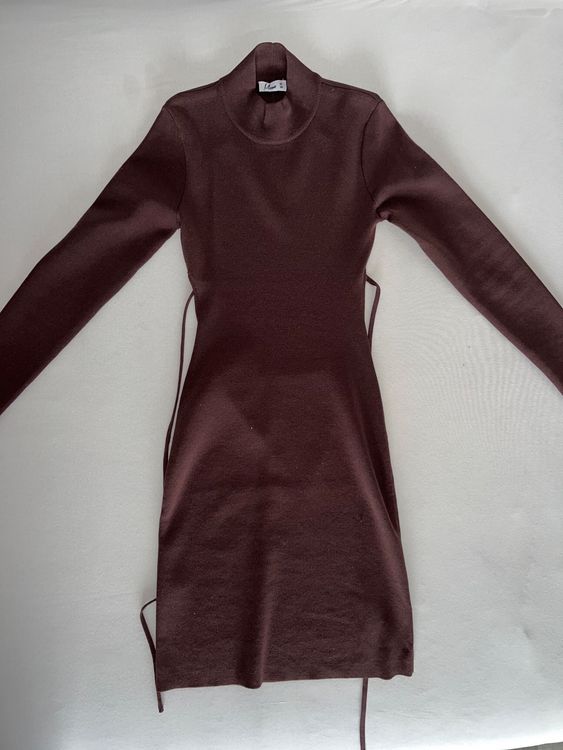 ROBE COURTE AVEC LAINE - marron chiné | Canada