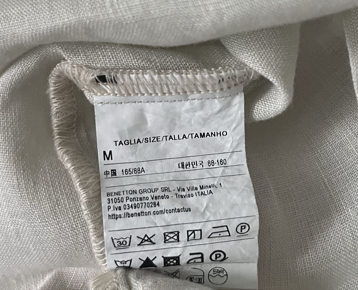 Benetton Tops: Haut en lin BENETTON – Gebraucht aus Lausanne von micou47 4