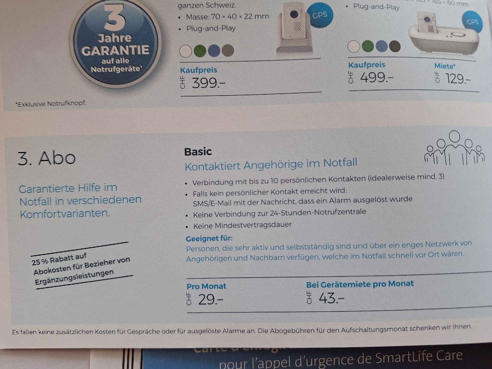 SmartLife Care Sistemi d'allarme: Smartlife care mini – Nuovo e nell'imballaggio originale da Genolier venduto da Antoine30 6
