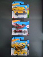Hot Wheels Set: 2x Ferrari, 1x Formel 1, Gelb/Rot