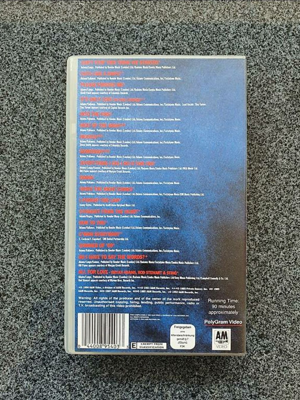 Toutes les VHS: Bryan Adams Vhs Film – D'occasion à Herznach par kayley09 1