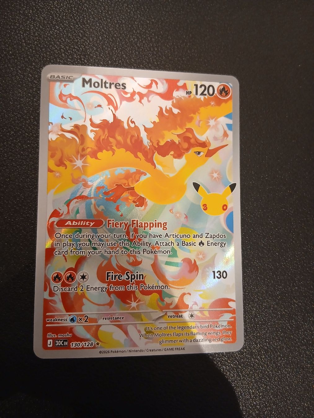 Pokémon Carte collezionabili: Moltres Pokémon 30th Celebration – Nuovo (secondo la descrizione) da Regensdorf venduto da Baba_Basar