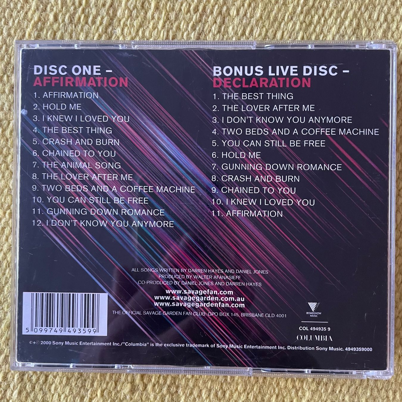 CD: SAVAGE GARDEN-2CD AFFIRMATION – Usato da Rorschacherberg venduto da CD-Roli 1