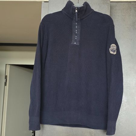 🐸 MARC O'POLO TROYER PULLOVER M MARINE BLAU BAUMWOLLE TOP!