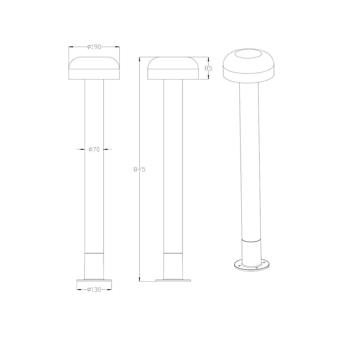 Lampade: Aussen Stehleuchte, IP54, 85 cm Höhe – Nuovo (secondo la descrizione) da Kreuzlingen venduto da Smart-Light 2