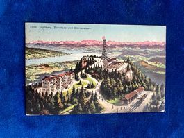 Antike Postkarte Uetliberg Zürich Glarner Alpen 1907 fran...