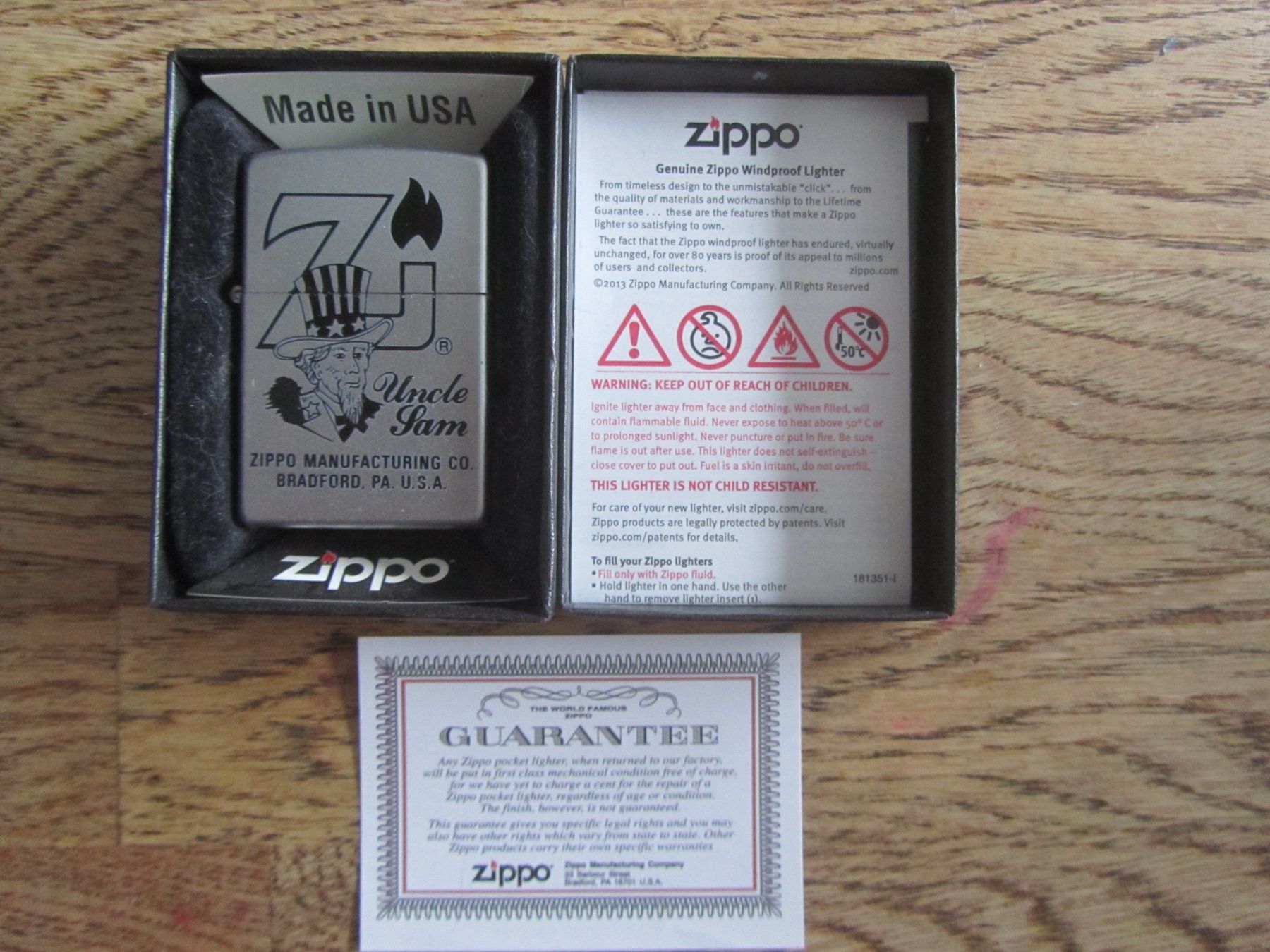 Zippo Accendini: Zippo Uncle Sam NEU – Nuovo e nell'imballaggio originale da Pampigny venduto da Calypso06 1