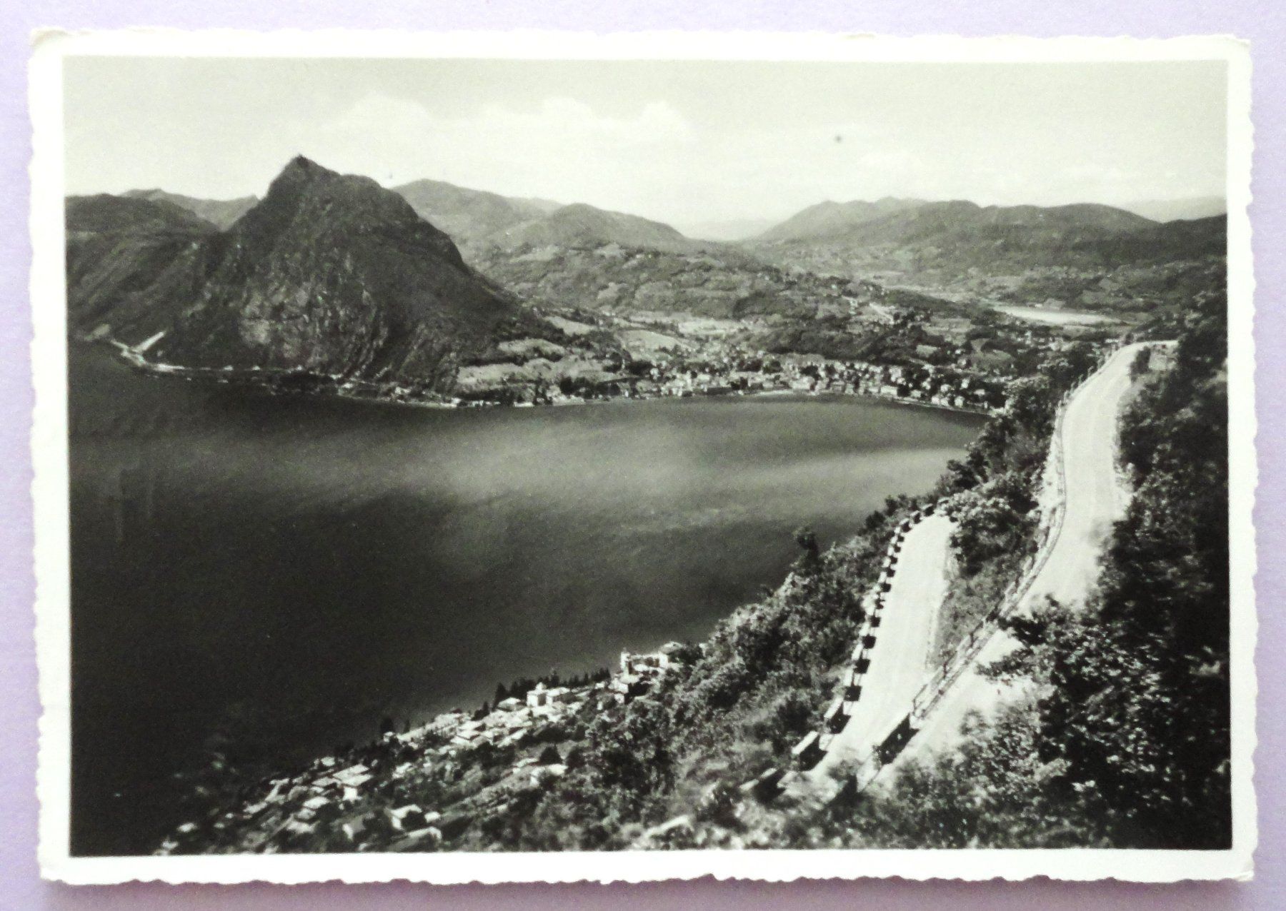 Ansichtskarten: Lugano, Strada del Mte Brè – Gebraucht aus Fétigny von Billy2miny