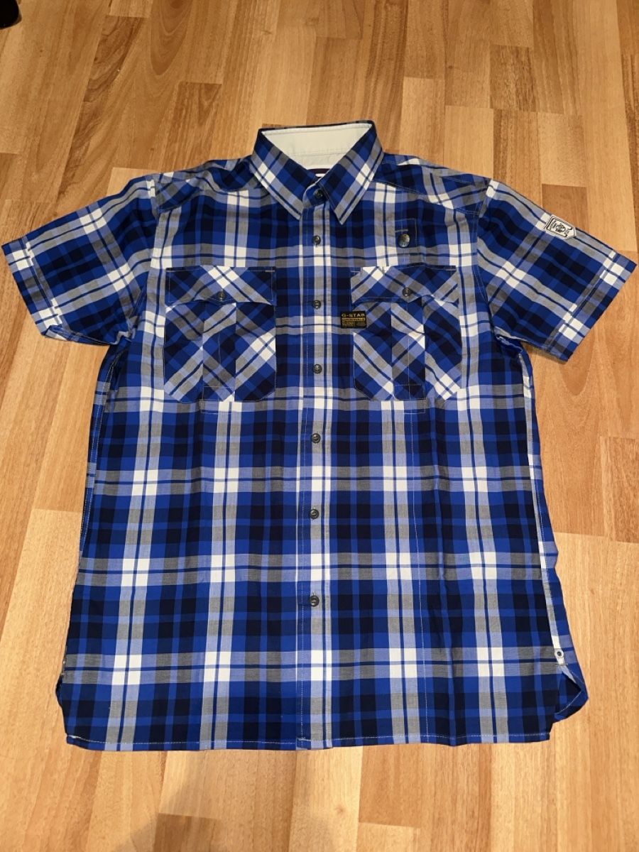 G-Star Camicie: G-Star Raw Hemd, Grösse L, Kariert einf. Brustweite ca. 53cm – Usato da Heiden venduto da fam_797q