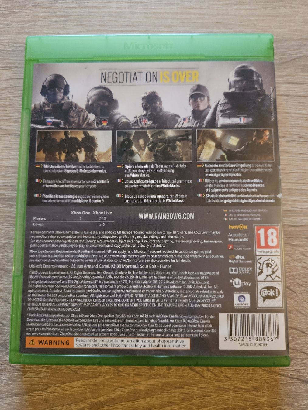 Giochi: Tom Clancy Rainbow Six Siege Xbox One Spiel – Usato da Ebikon venduto da SecondChance_byM 1