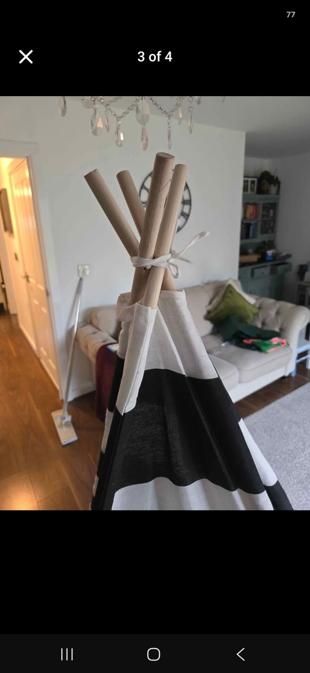 Maisons pour enfant: Striped children's teepee tent good condition – D'occasion à Horgen par was_9yg7 1