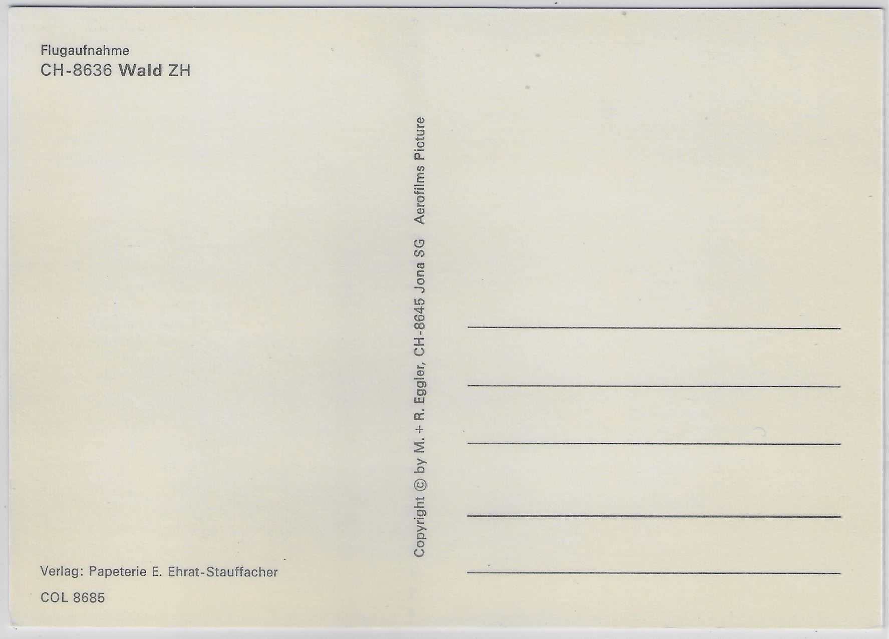 Cartoline postali: Flugaufnahme Wald ZH – Antico da Ettingen venduto da Kartenplanet 1