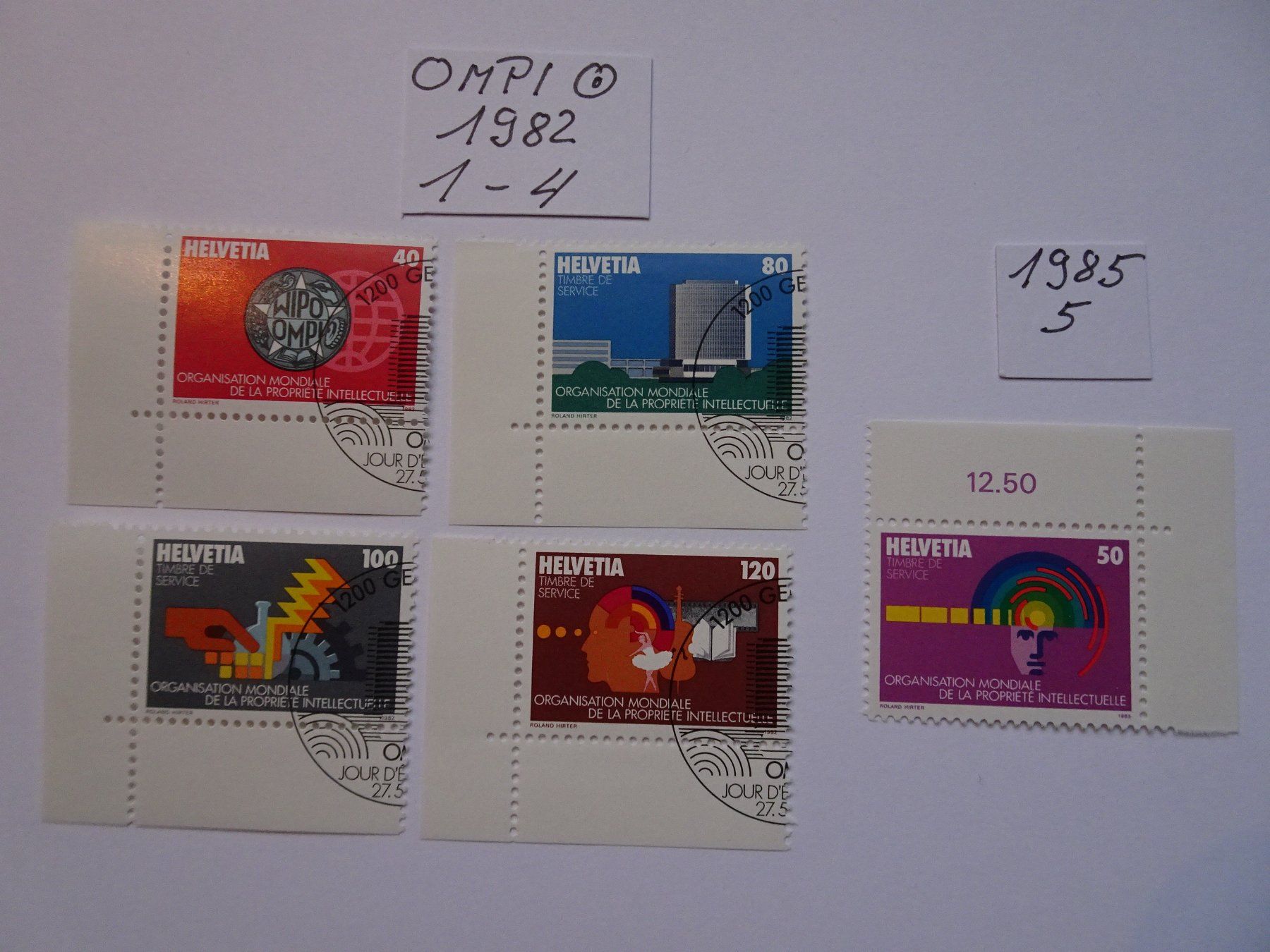Tous les timbres: OMPI 1982/85 – Neuf (Voir description) à Aadorf par Chnorli-Furz