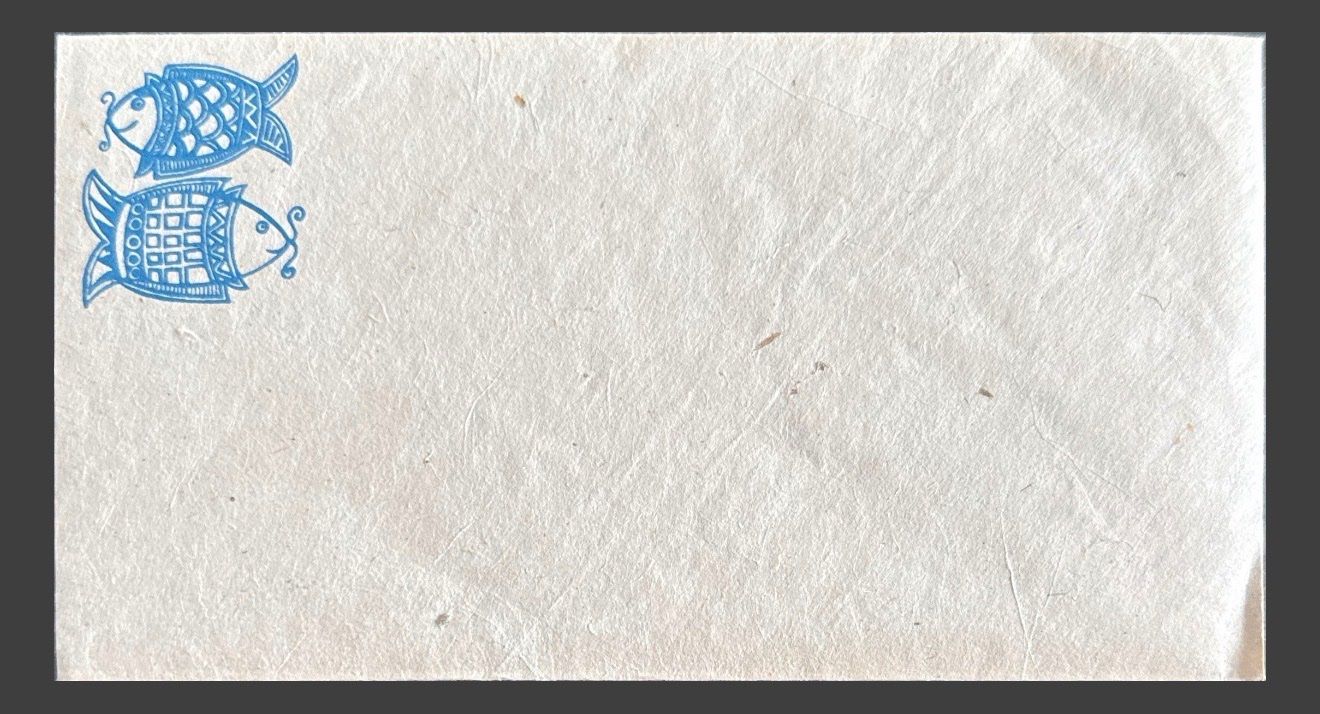 Papiere: Papier népalais fait main poisson bleu. – Neu (gemäss Beschreibung) aus Fleurier von jea_j77g 5