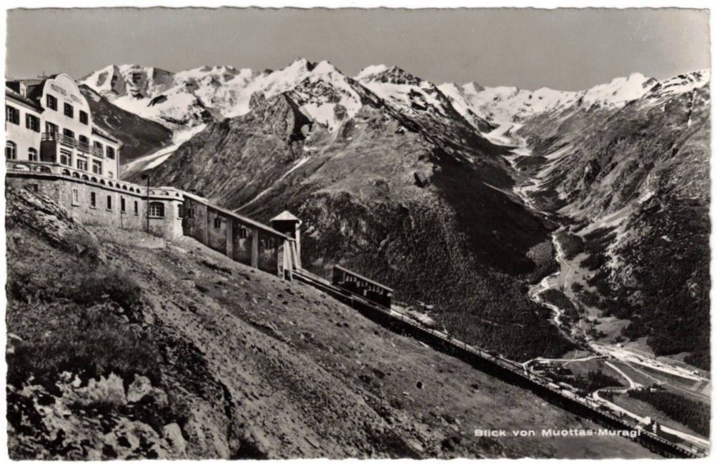 Ansichtskarten: St. Moritz - Standseilbahn Muottas Muragl – Gebraucht aus Binningen von Mountainrider
