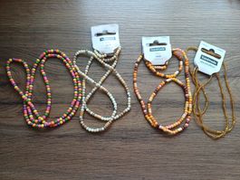 neu; 4x Armband mit bunten Perlen