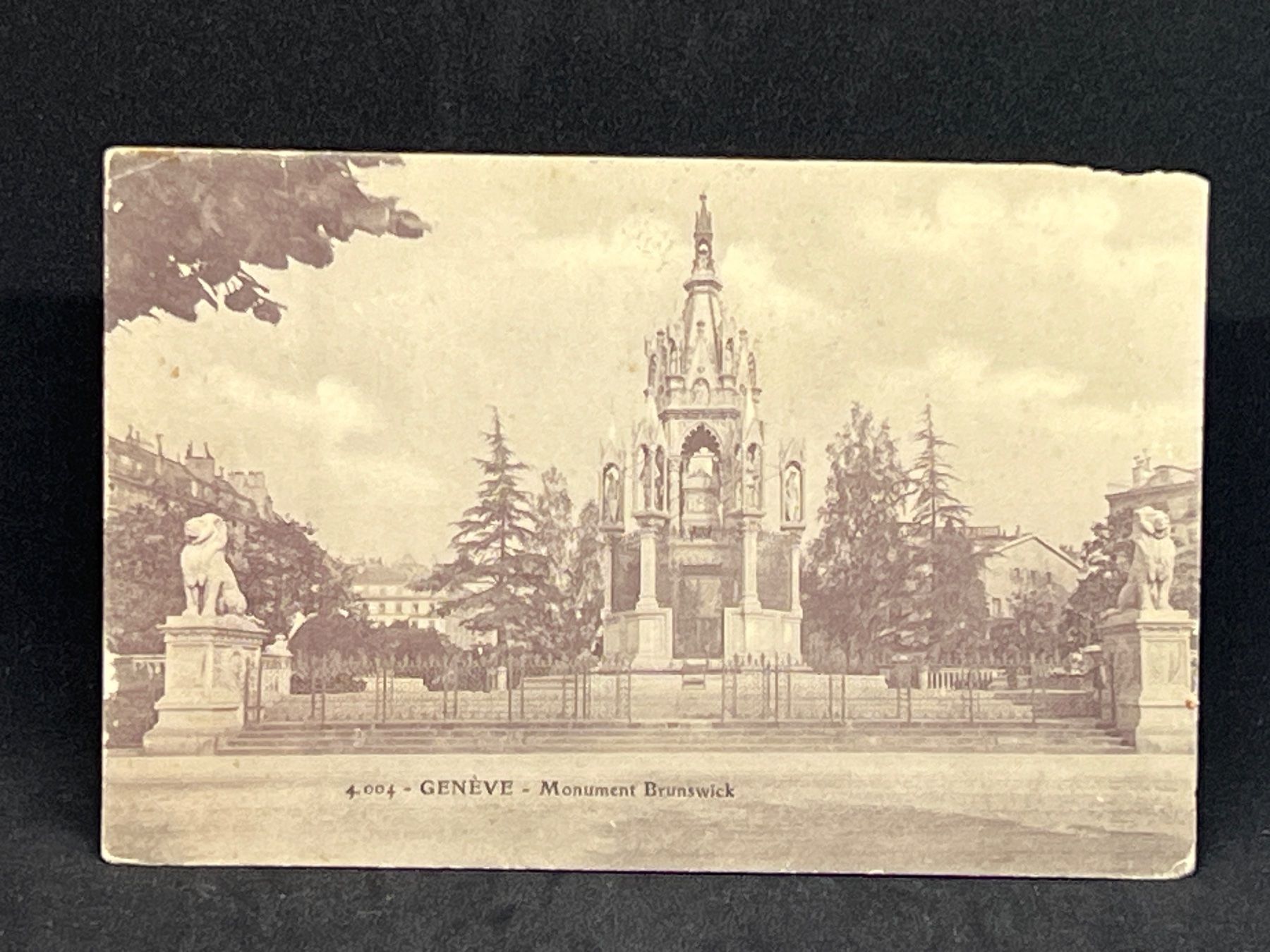 Cartoline postali: Genève - Monument Brunswick – Usato da Widnau venduto da Brusi9