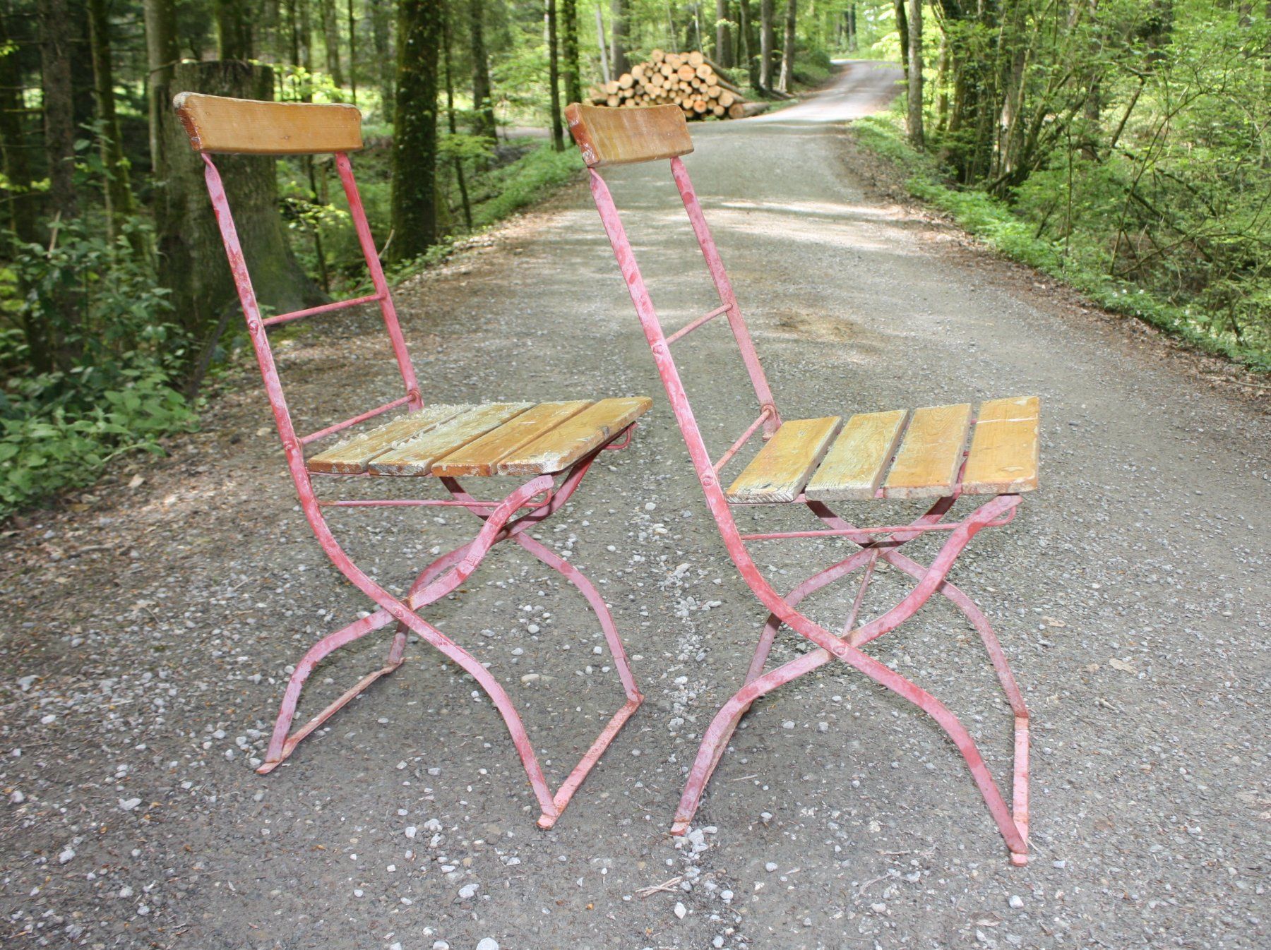 Set di tavolo e panche: Blechtisch SISSACH mit 2 Biergartenstühle Stuhl Garten – Usato da Egnach venduto da Cintegral 5