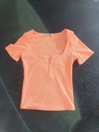 T-Shirt Pull&Bear gerippt 