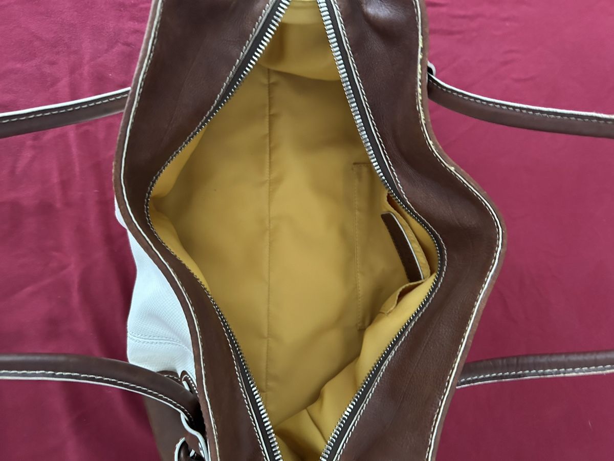 Hogan Borse da donna: Borsa Hogan pelle e tessuto bianco marrone usata – Usato da Personico venduto da Giovinted28 3