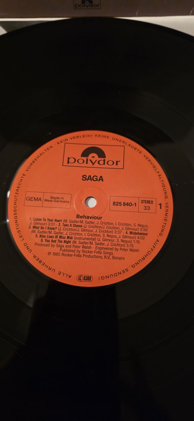 Dischi in vinile: Saga - Behaviour 1985 Vg,G – Usato da Yvonand venduto da RF-VINYL 2