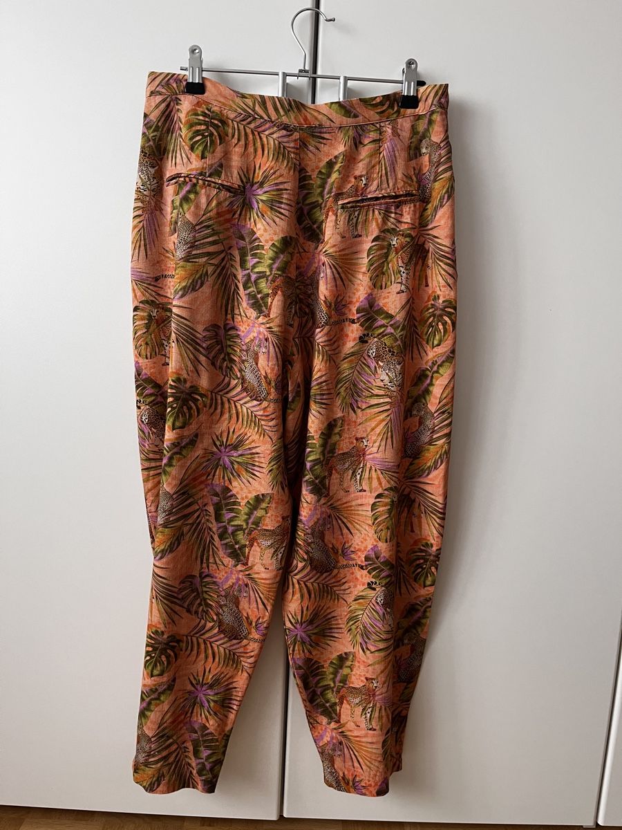 Desigual Pantaloni: Desigual Hose Print Viscose Linen Gr. 38  – Usato da Zürich venduto da Kleanthy 1
